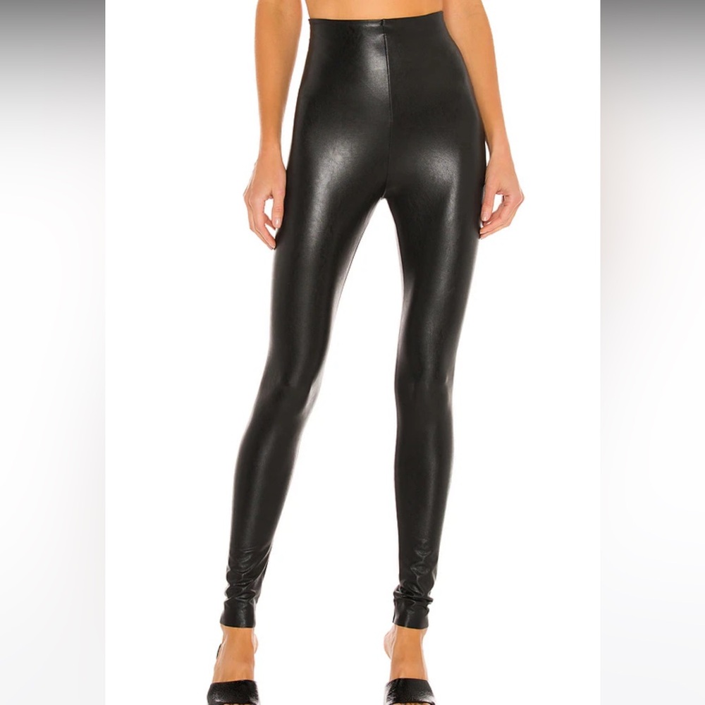 Perfect Control Faux Leather Legging in Black